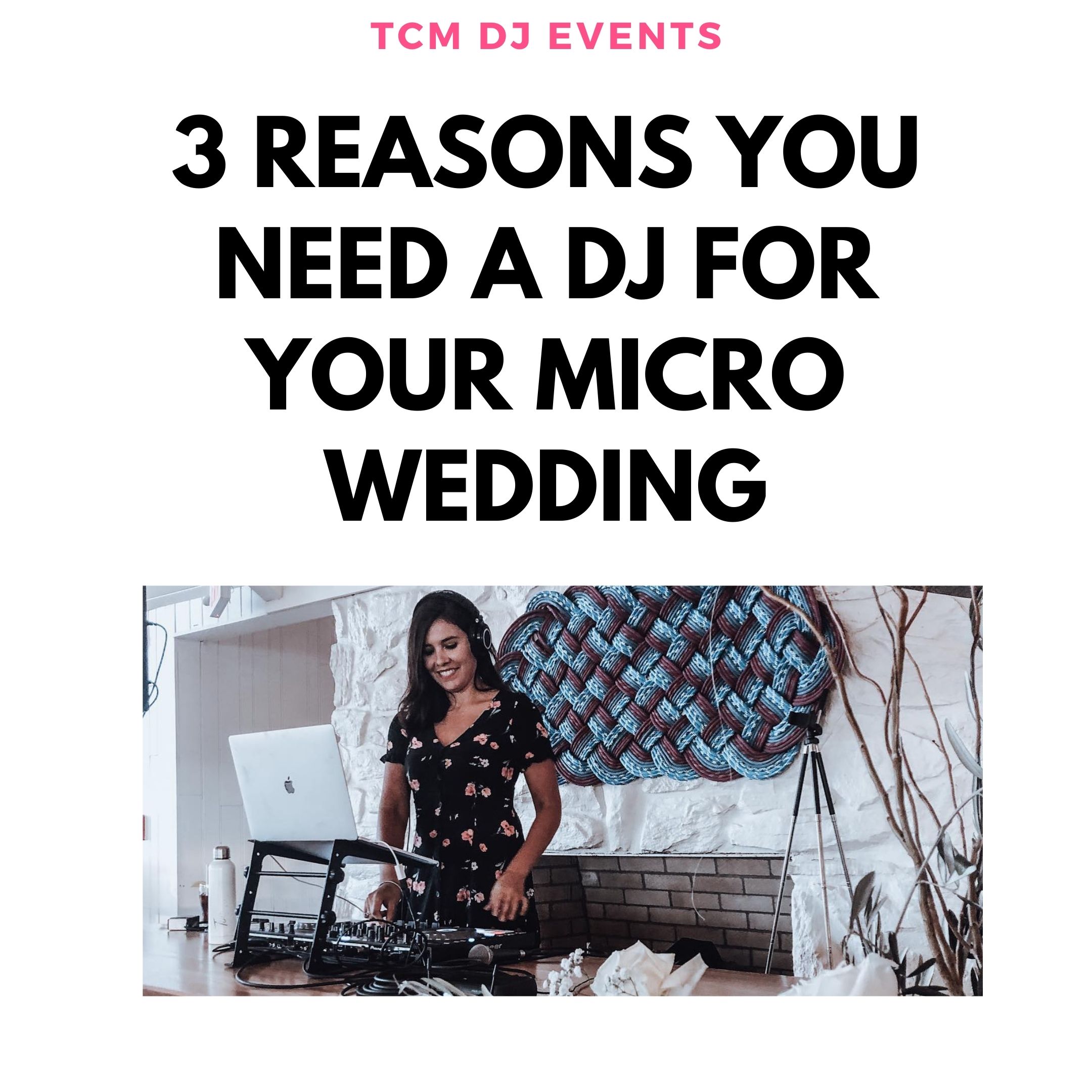 DJ NICOLE OTERO behind the decks at a wedding