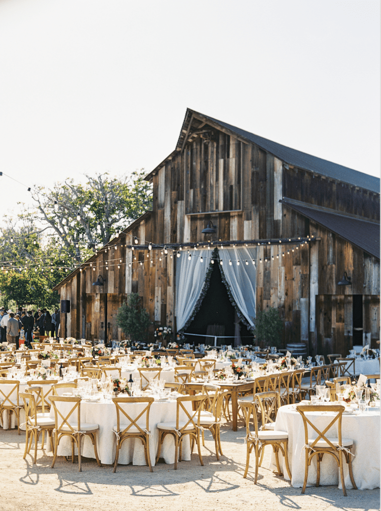 Spring wedding barn venue
