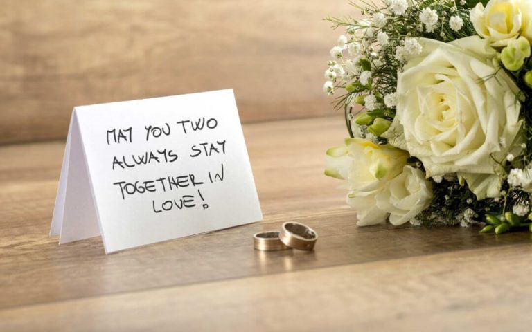 Notes that says may you two always stay together with love